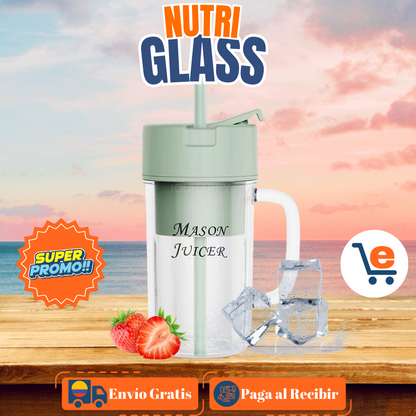 MINI LICUADORA NUTRI GLASS VASO PORTATIL