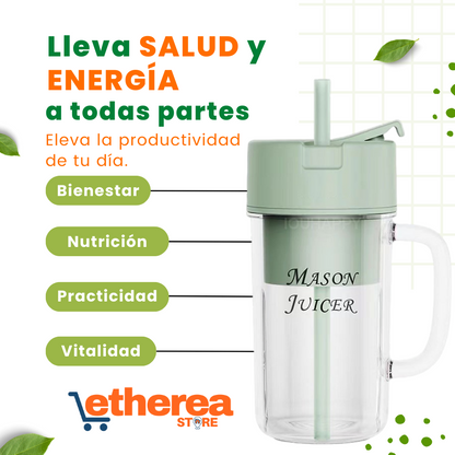 MINI LICUADORA NUTRI GLASS VASO PORTATIL