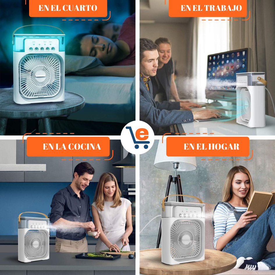 VENTILADOR Y HUMIDIFICADOR FRESCURA INSTANTÁNEA