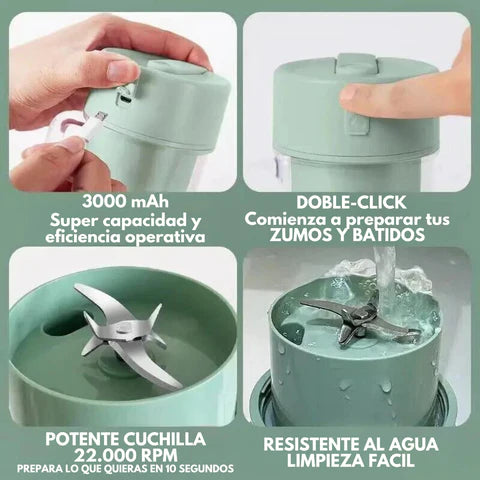 MINI LICUADORA NUTRI GLASS VASO PORTATIL