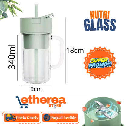 MINI LICUADORA NUTRI GLASS VASO PORTATIL