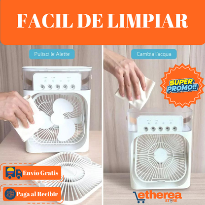 VENTILADOR Y HUMIDIFICADOR FRESCURA INSTANTÁNEA