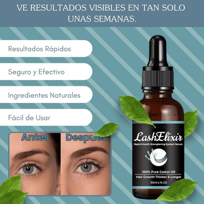 LashElixir El Secreto para Pestañas y Cejas Perfectas Suero Concentrado.