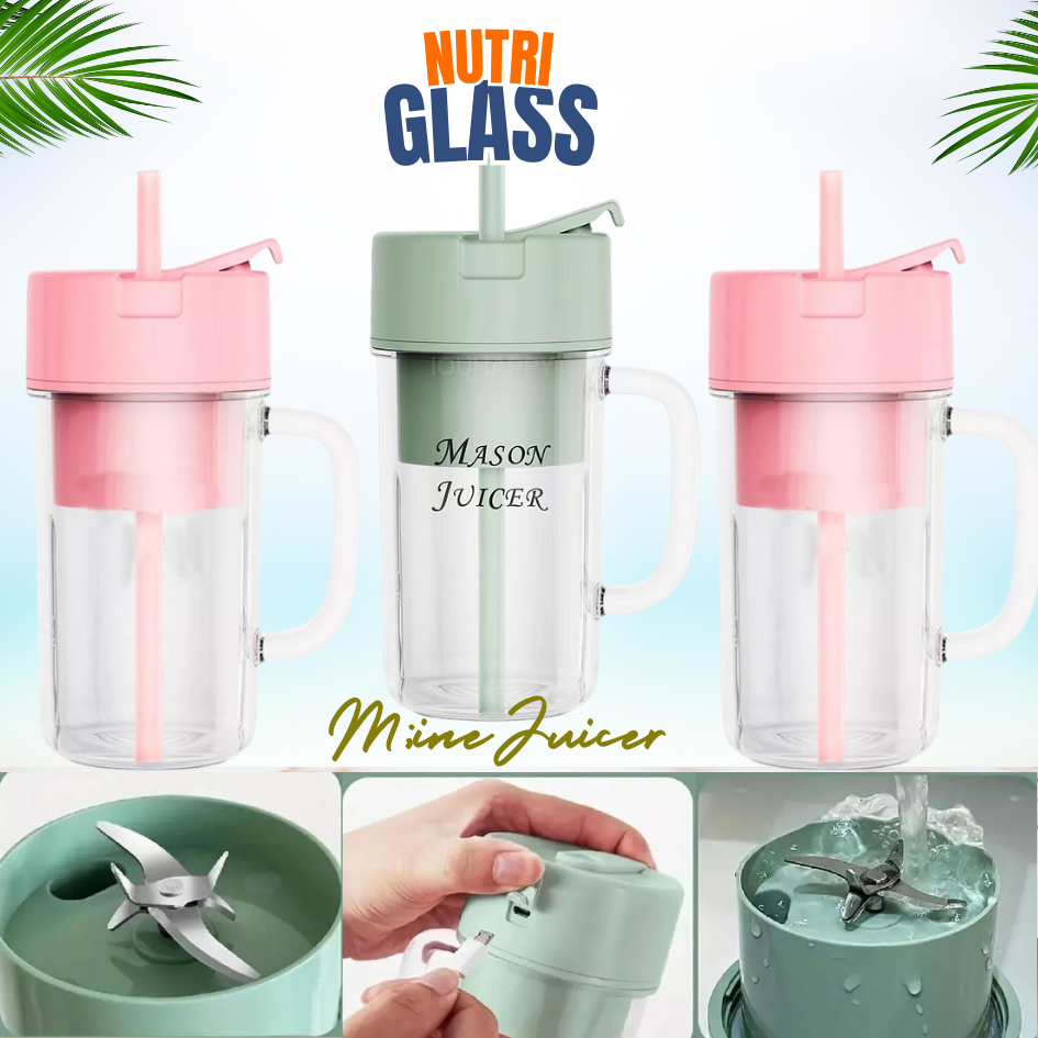 MINI LICUADORA NUTRI GLASS VASO PORTATIL